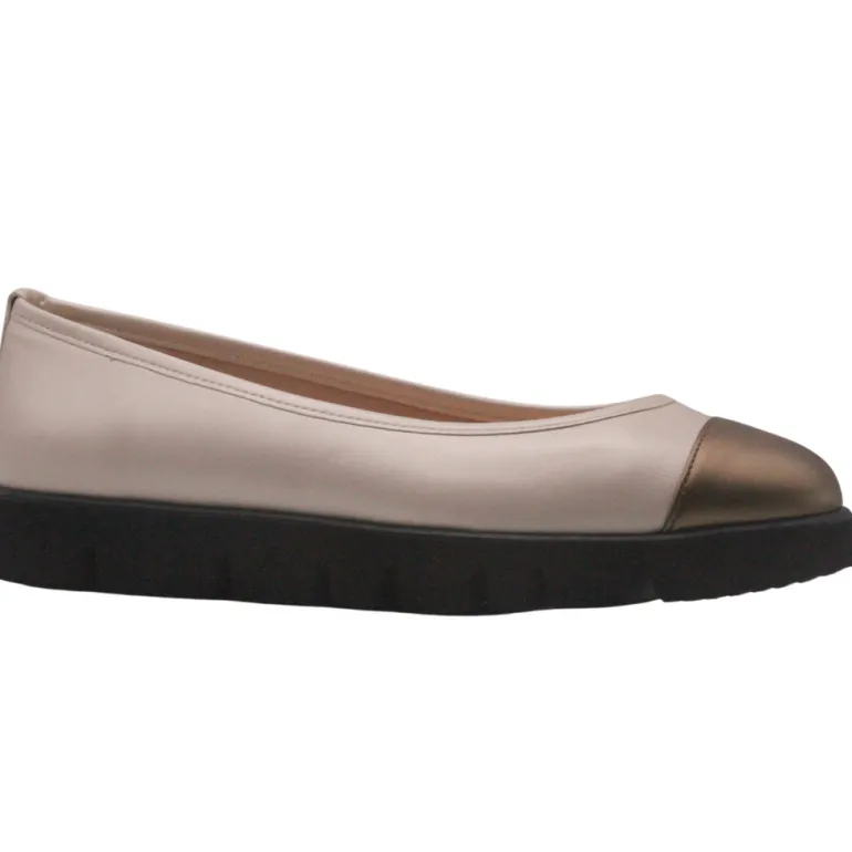 Daphne - Beige Bronze Leather