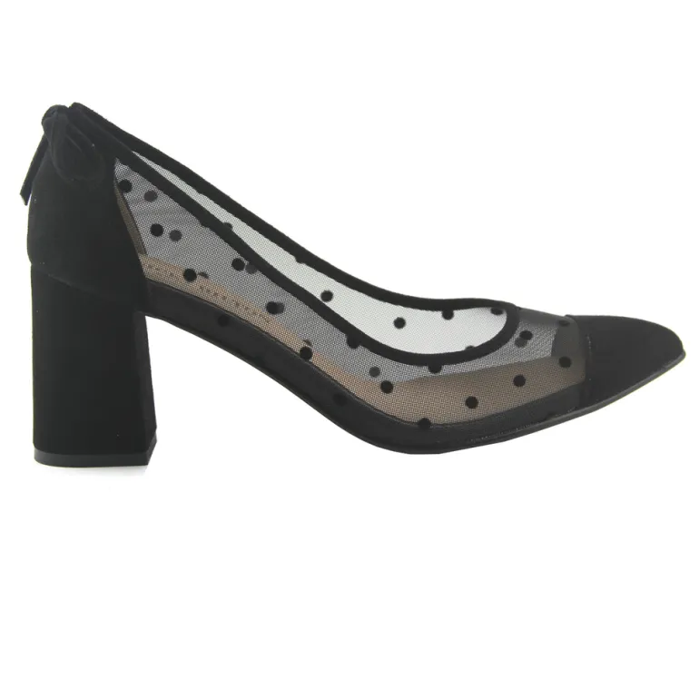 Holly - Black Dot Mesh