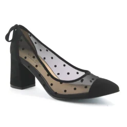 Holly - Black Dot Mesh