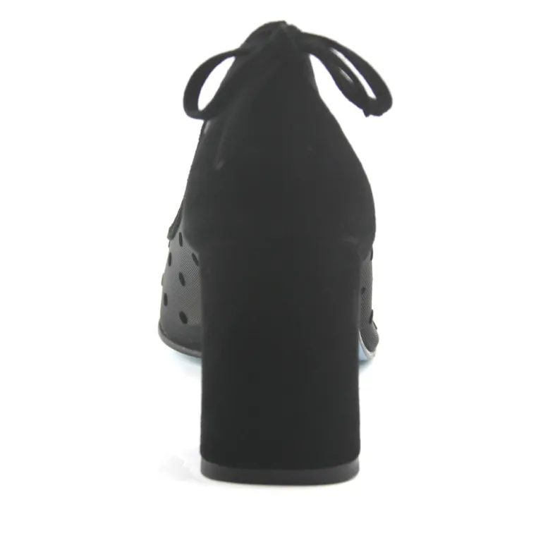 Holly - Black Dot Mesh