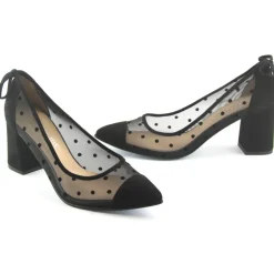 Holly - Black Dot Mesh