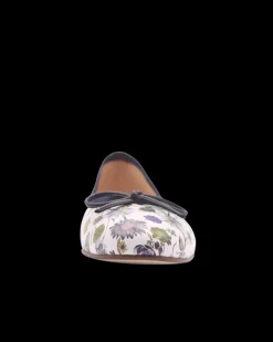 Naomi - Navy Floral Leather