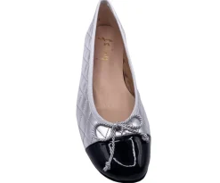 Passport Leather Sole - Silver Metallic and Black
