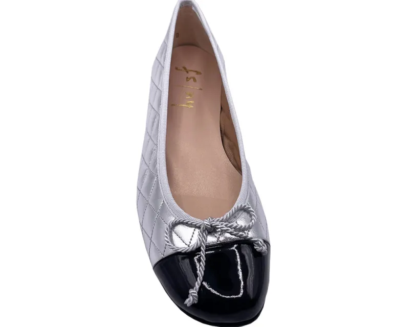 Passport Leather Sole - Silver Metallic and Black