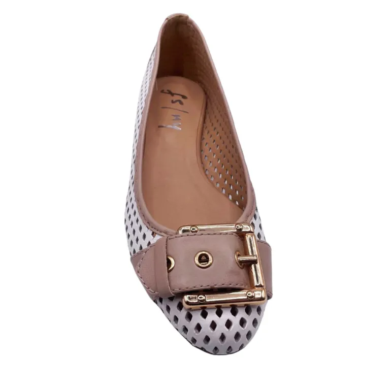 Waffle - White Camel Leather