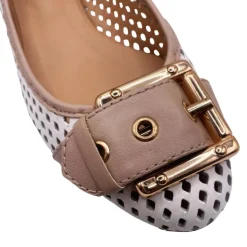 Waffle - White Camel Leather